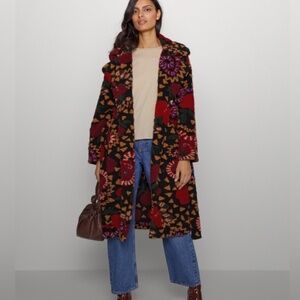 Farm Rio Wool Wrap Coat